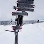 Auf dem Auener Joch zweigt der Weg Nr. 23 ab