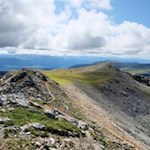 Rückwärtsgewandter Blick auf den Aufstiegsweg