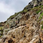 An der Abzweigung vor der Hochsägescharte gilt es, diese Felspassage zu überwinden