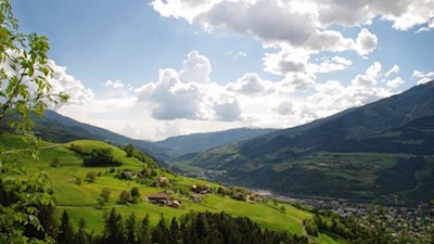Aussicht von Karnol auf das südliche Eisacktal
