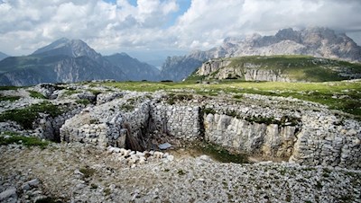 Monte Piana was the scene of a bloody war of position during the first world war