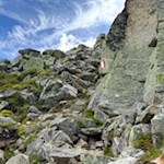 Seilgesicherte Passage auf den Rammelstein