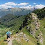 Auf dem schmalen Wandersteig zur Ochsenscharte