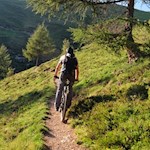 Auch Mountainbiker sind auf der Lüsner Alm anzutreffen