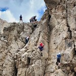 Schlüsselpassage im südostseitigen Abstieg von der Rotwand (C-Stelle)