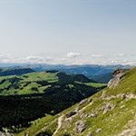Blick auf die gegenüberliegende Seiser Alm