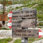Bei der Dürrensteinhütte zweigt der nummernlose Steig in Richtung Strudelkopf ab