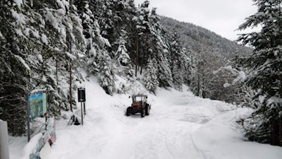 Der Wanderparkplatz am Ende der Spilucker Straße