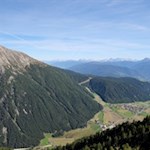 Blick auf das Gaisjoch und das tiefer liegende Vals