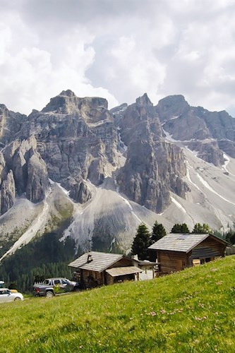 Unser Ziel, die Ciampcios Hütte bei Campill