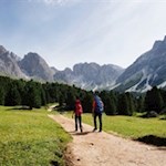 Auf dem Weg Nr. 4 zur Bergstation Col Raiser