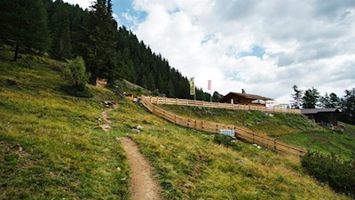 Inmitten sattgrüner Weidewiesen liegt die Schönbergalm