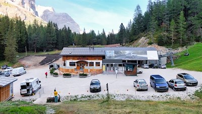At the Cinque Torri chairlift