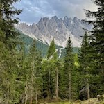 Vor der Kulisse des Haunold zurück nach Innichen