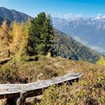 Aussichtsbank unterhalb des Berggipfels