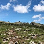 Blick auf die Samspitze, die Kassianspitze und den Ritzlar