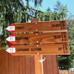 The climb to the rifugio Scotoni mountain hut is signposted 1:10 h