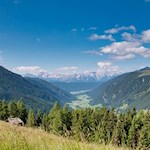 Blick ins Gsieser Tal nahe der Uwaldalm