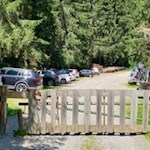 Wanderparkplatz der Bergalm hinter Obertal
