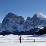 Die Seiser Alm ist ein Paradies für Langläufer, Wanderer und Schifahrer
