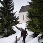 Nur noch wenige Meter trennen uns von der Knappenkirche St. Magdalena