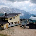 Paolina Hütte vor der Kulisse des Latemar