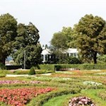 Gartenanlage neben der Strandpromenade bei Riva