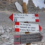 Abzweigung zum Klettersteig