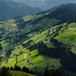 Ausblick auf St. Magdalena und St. Peter in Villnöss