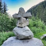 Steinhexe auf dem Weg zur Bizathütte