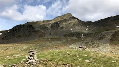 Blick auf die Samspitze vom Latzfonser Kreuz