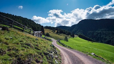 Der Weg zur Getrumalm führt durch eine malerische Landschaft
