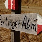 Der Weg zur Pertinger Alm ist nicht zu verfehlen