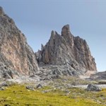 In unmittelbarer Nähe der Geislerspitzen nach Gröden