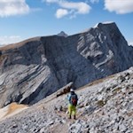 Abstieg von der Antoniusspitze mit dem Neunerkofel 