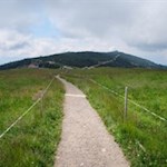 Rückwärtsgewandter Blick vom Unterhornhaus auf das Rittner Horn
