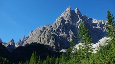 Blick auf den Einserkofel vom Fischleinboden aus