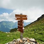 Auf dem Falzarer Joch ist der Fallmetzer zum ersten Mal ausgeschildert