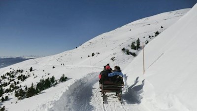 Romantische Schlittenfahrt auf der Plose