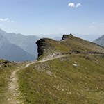 Vom Flatschjöchl führt der Weg Nr. 3 zum Gipfelaufbau des Wolfendorn