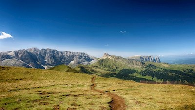 Zwischen Plattkofelhütte und dem eigentlichen Anstieg auf den Plattkofel