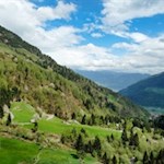 Ausblick von der Aussichtskanzel am Partschinser Wasserfall 
