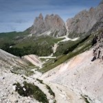 Blick auf die Geislerspitzen