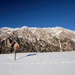 Blick auf die verschneiten Aferer Geisler