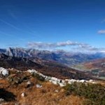 Unser Blick schweift über das herbstliche Gadertal