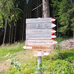 Der Aufstieg zu den Stoanernen Mandln ist mit 1h20' angegeben