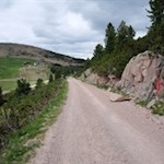 Rückwärtsgewandter Blick auf das Unterhornhaus und das Rittner Horn