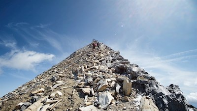 L'ultimo tratto di salita sul Gran Pilastro è abbastanza ripido