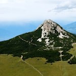 Blick auf den markanten Zwillingsberg: das Aldeiner Weißhorn