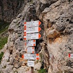 Die Wanderung zur Paolina Hütte ist gut ausgeschildert